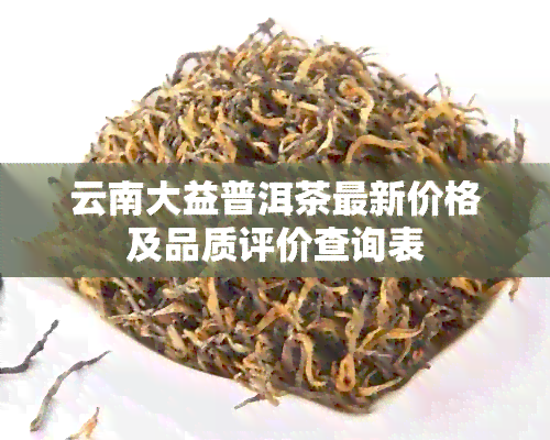 云南大益普洱茶最新价格及品质评价查询表