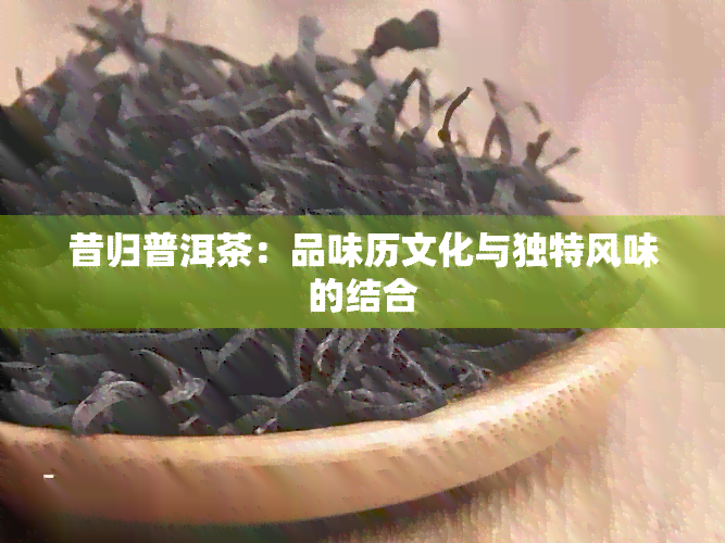 昔归普洱茶：品味历文化与独特风味的结合