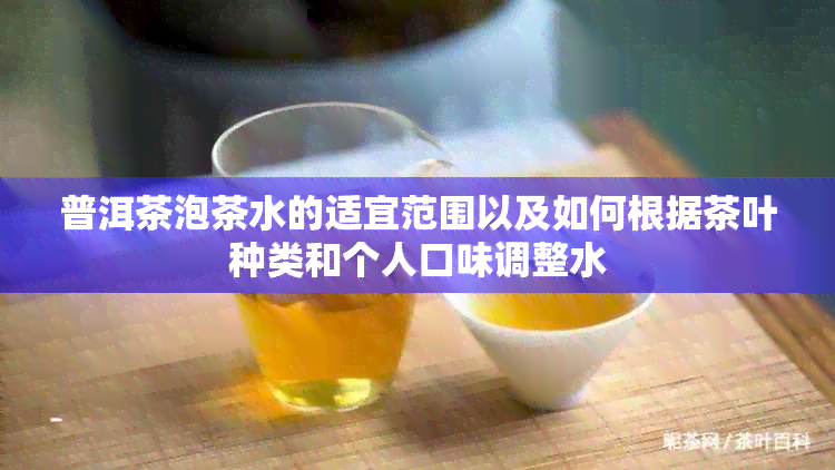 普洱茶泡茶水的适宜范围以及如何根据茶叶种类和个人口味调整水