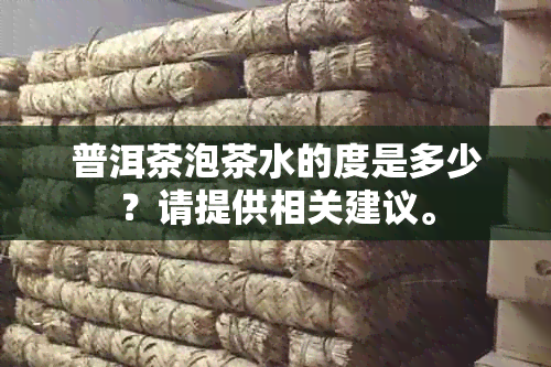 普洱茶泡茶水的度是多少？请提供相关建议。