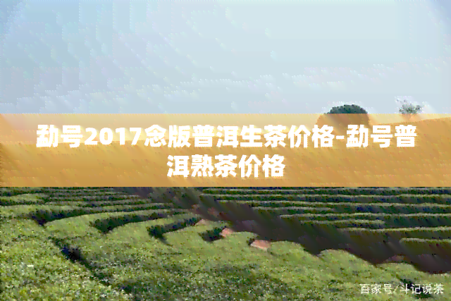 勐号2017念版普洱生茶价格-勐号普洱熟茶价格