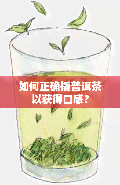 如何正确撬普洱茶以获得口感？