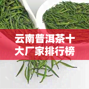 云南普洱茶十大厂家排行榜 - 品质与口感的完美结合