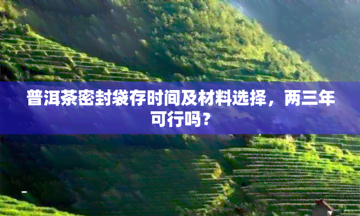 普洱茶密封袋存时间及材料选择，两三年可行吗？