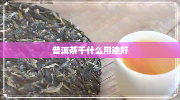 普洱茶干什么用途好