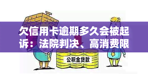 欠信用卡逾期多久会被起诉：法院判决、高消费限制与可能的刑事责任