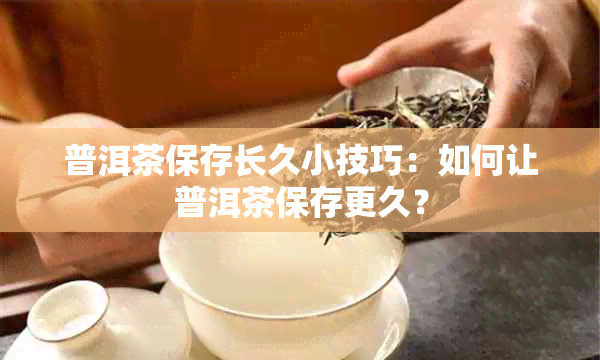 普洱茶保存长久小技巧：如何让普洱茶保存更久？