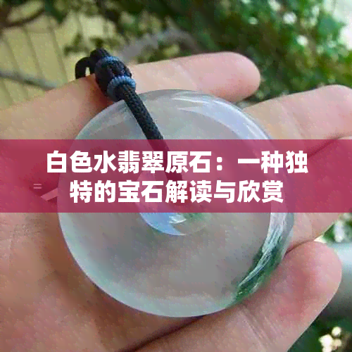 白色水翡翠原石：一种独特的宝石解读与欣赏