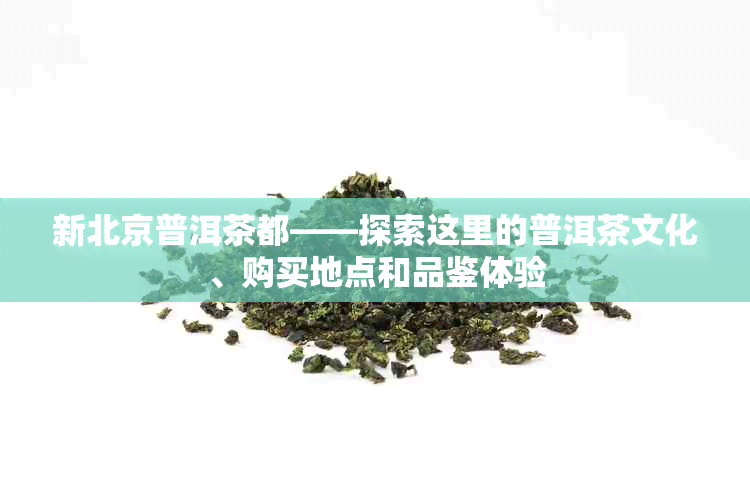 新北京普洱茶都——探索这里的普洱茶文化、购买地点和品鉴体验