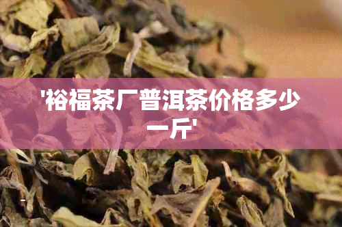 '裕福茶厂普洱茶价格多少一斤'