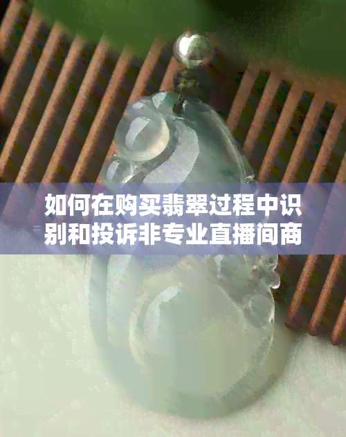 如何在购买翡翠过程中识别和投诉非专业直播间商家的经营问题？