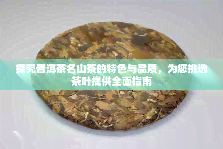 探究普洱茶名山茶的特色与品质，为您挑选茶叶提供全面指南