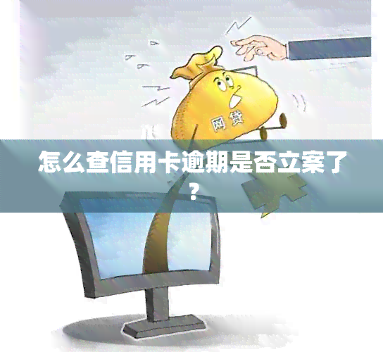 怎么查信用卡逾期是否立案了？