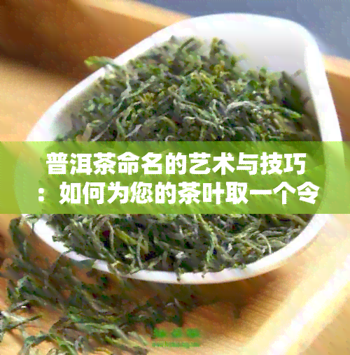 普洱茶命名的艺术与技巧：如何为您的茶叶取一个令人难忘的名字？