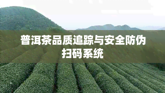 普洱茶品质追踪与安全防伪扫码系统