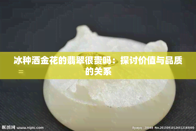 冰种洒金花的翡翠很贵吗：探讨价值与品质的关系