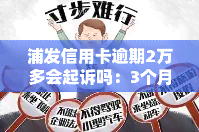 浦发信用卡逾期2万多会起诉吗：3个月还款计划、上门真实性解答