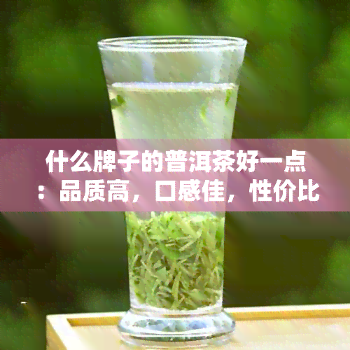 什么牌子的普洱茶好一点：品质高，口感佳，性价比理想的选择