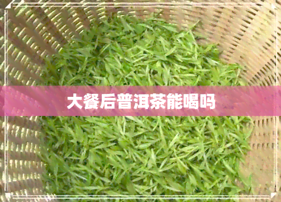 大餐后普洱茶能喝吗