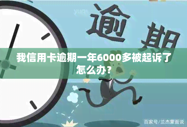 我信用卡逾期一年6000多被起诉了怎么办？