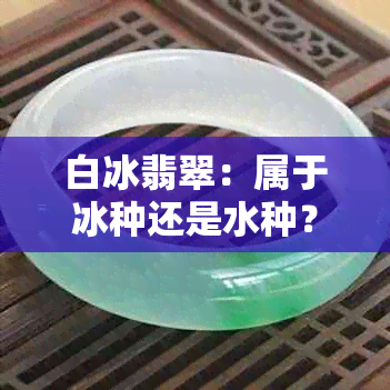 白冰翡翠：属于冰种还是水种？——冰种翡翠的真相解析