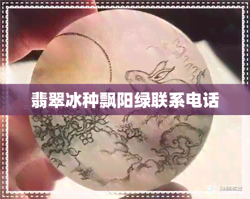 翡翠冰种飘阳绿联系电话