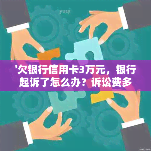 '欠银行信用卡3万元，银行起诉了怎么办？诉讼费多少？'