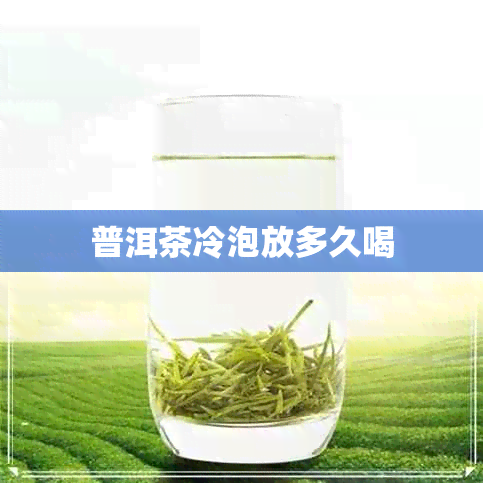 普洱茶冷泡放多久喝