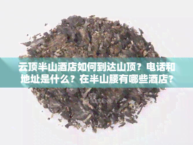 云顶半山店如何到达山顶？电话和地址是什么？在半山腰有哪些店？