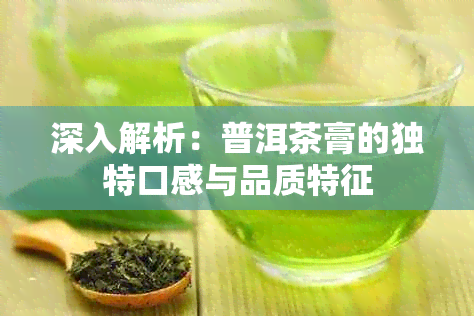 深入解析：普洱茶膏的独特口感与品质特征