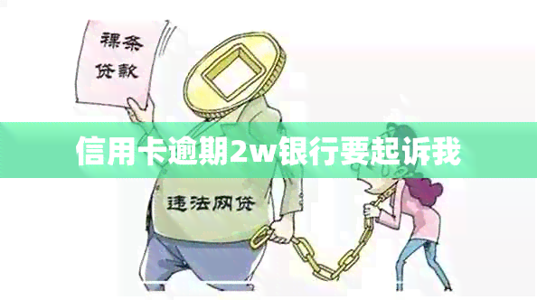 信用卡逾期2w银行要起诉我