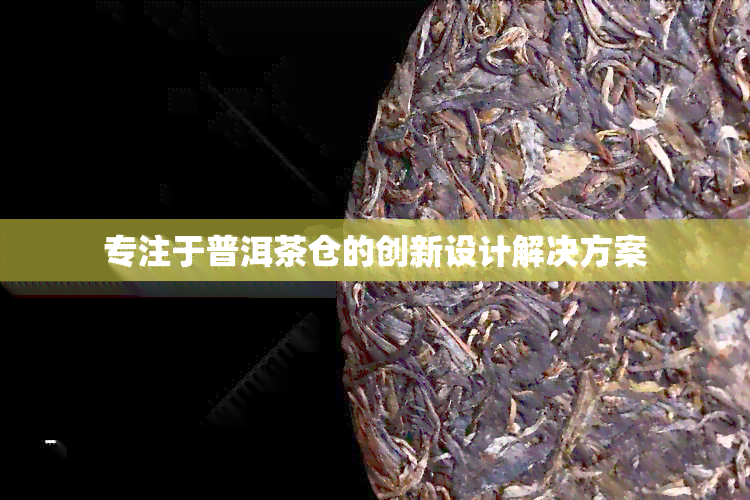 专注于普洱茶仓的创新设计解决方案