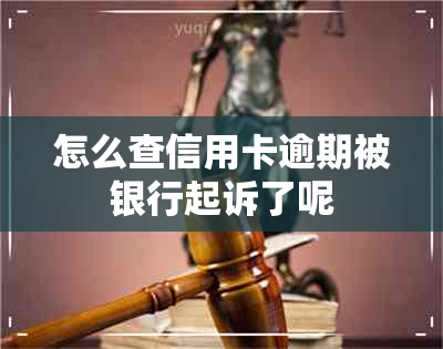 怎么查信用卡逾期被银行起诉了呢