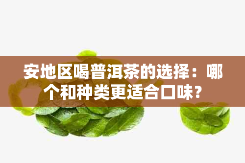 安地区喝普洱茶的选择：哪个和种类更适合口味？