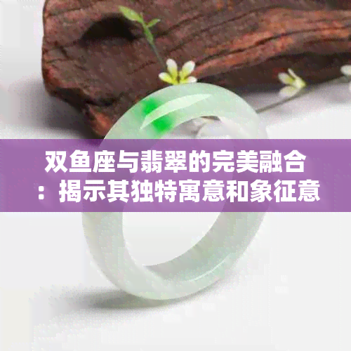 双座与翡翠的完美融合：揭示其独特寓意和象征意义