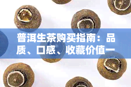 普洱生茶购买指南：品质、口感、收藏价值一应俱全，是否值得购买？