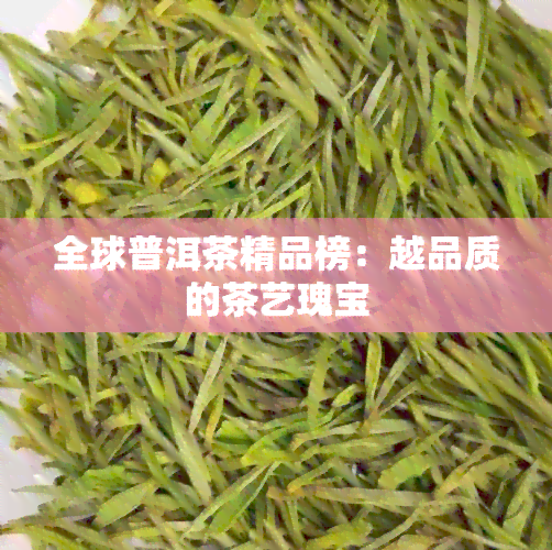 全球普洱茶精品榜：越品质的茶艺瑰宝