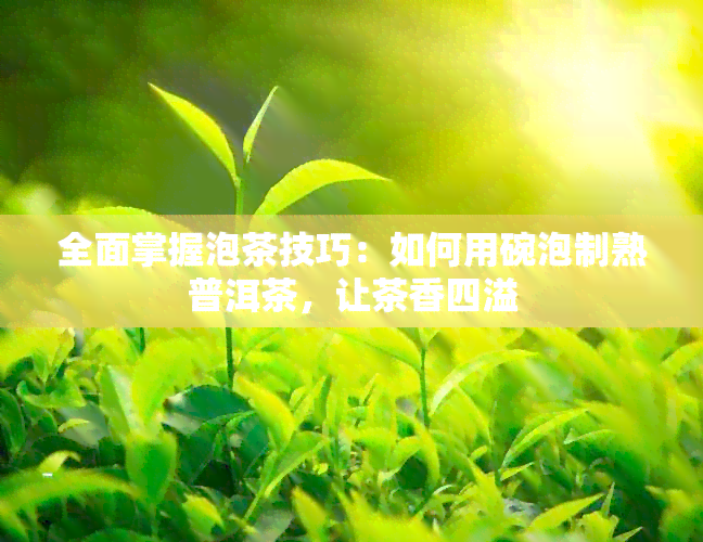 全面掌握泡茶技巧：如何用碗泡制熟普洱茶，让茶香四溢