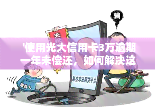  '使用光大信用卡3万逾期一年未偿还，如何解决这个问题？'