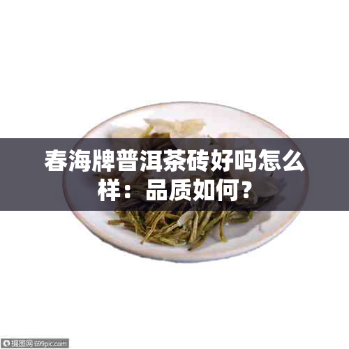 春海牌普洱茶砖好吗怎么样：品质如何？