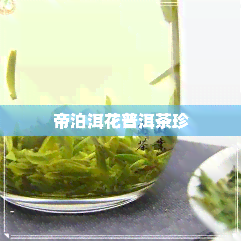 帝泊洱花普洱茶珍