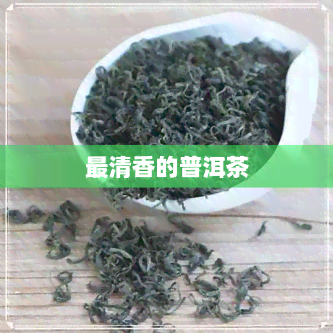 最清香的普洱茶