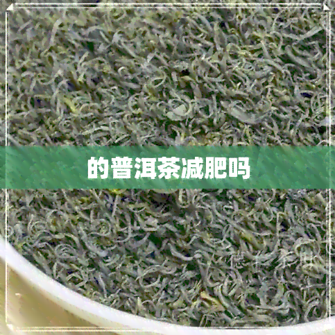 的普洱茶减肥吗