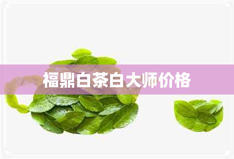 福鼎白茶白大师价格