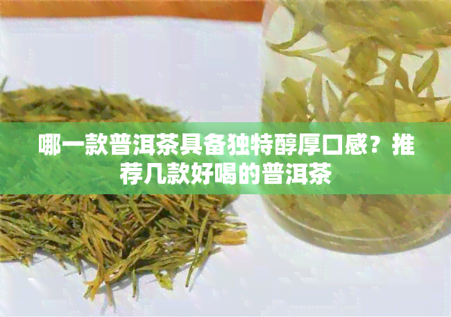 哪一款普洱茶具备独特醇厚口感？推荐几款好喝的普洱茶