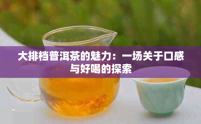 大排档普洱茶的魅力：一场关于口感与好喝的探索