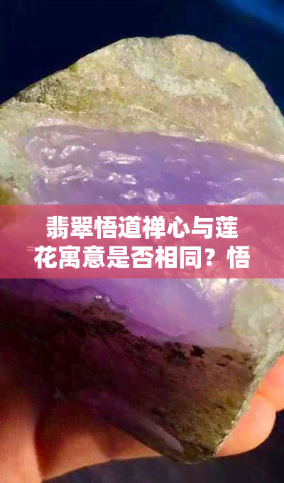 翡翠悟道禅心与莲花寓意是否相同？悟道莲花有何含义？