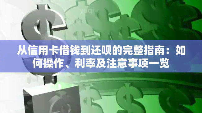 从信用卡借钱到还呗的完整指南：如何操作、利率及注意事项一览