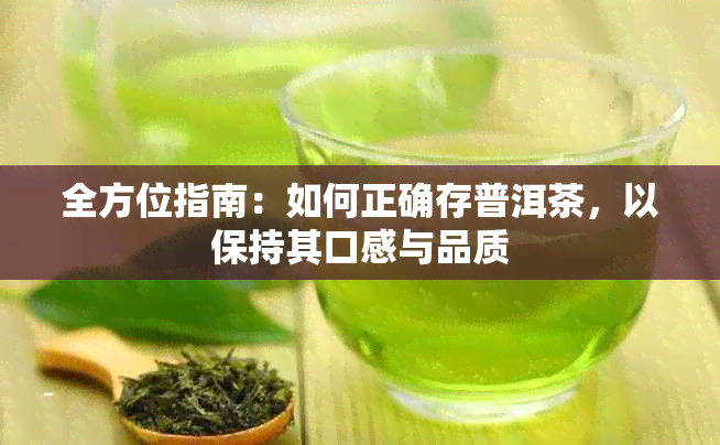 全方位指南：如何正确存普洱茶，以保持其口感与品质