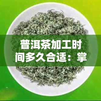 普洱茶加工时间多久合适：掌握好时间享受口感